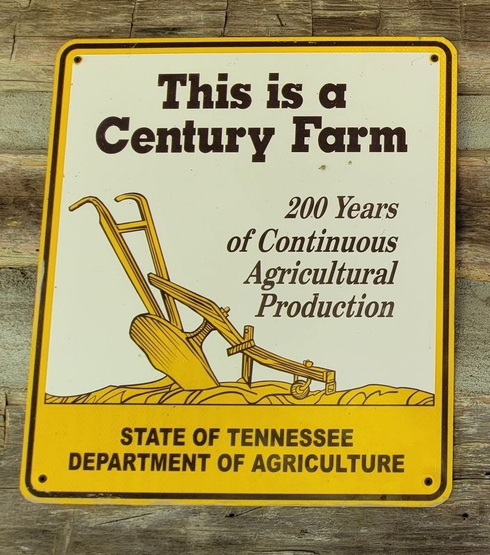 This is a Century Farm plaque image. Click for full size.