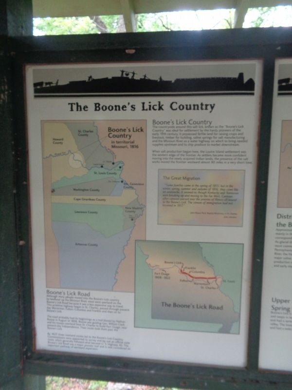The Boone's Lick Country Marker image. Click for full size.