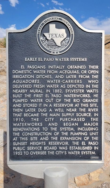 Early El Paso Water Systems Marker image. Click for full size.