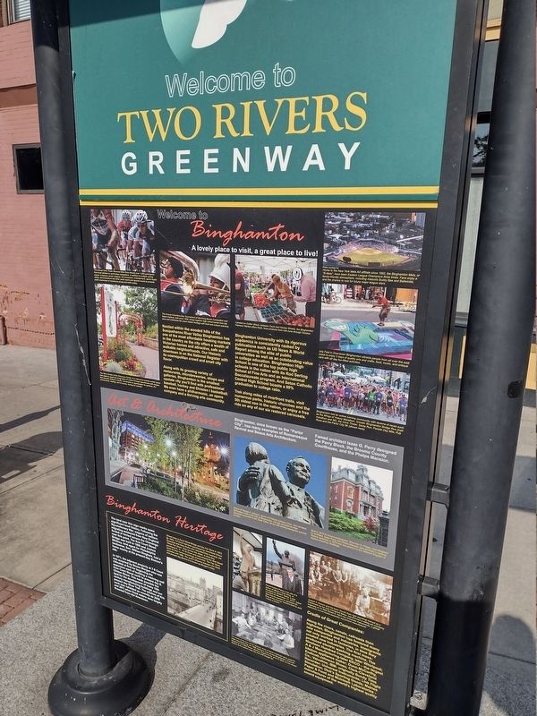 Welcome to Two Rivers Greenway Marker, Side One image. Click for full size.