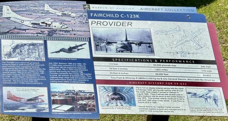Fairchild C-123K Provider Marker image. Click for full size.
