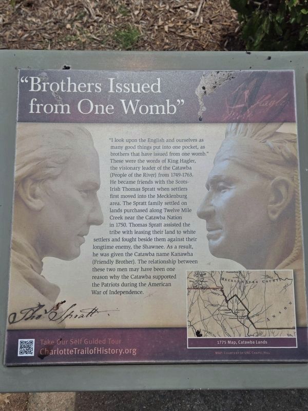 Brothers Issued from One Womb Marker (left panel) image. Click for full size.
