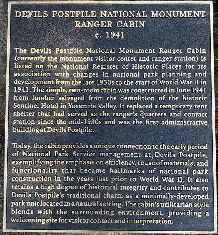 Devils Postpile National Monument Ranger Station Marker image. Click for full size.