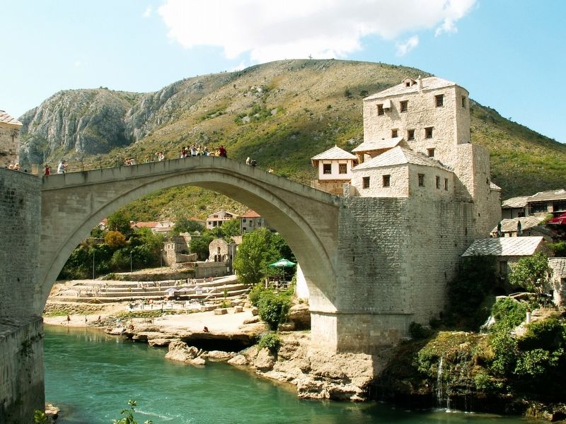 Rebuilt <i>Stari Most</i> (Old Bridge) image. Click for full size.