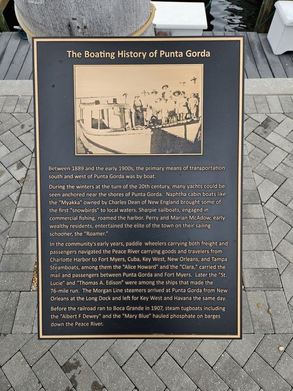 The Boating History of Punta Gorda Marker image. Click for full size.