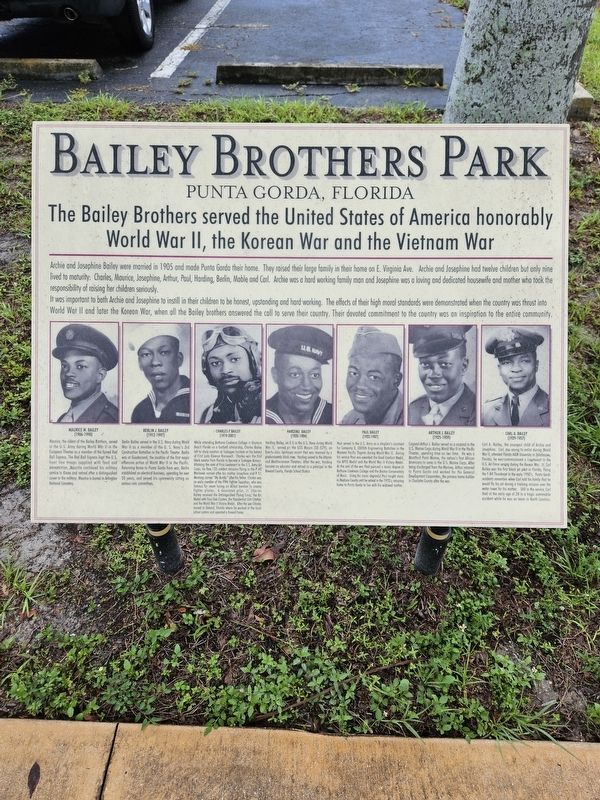 Bailey Brothers Park Marker image. Click for full size.