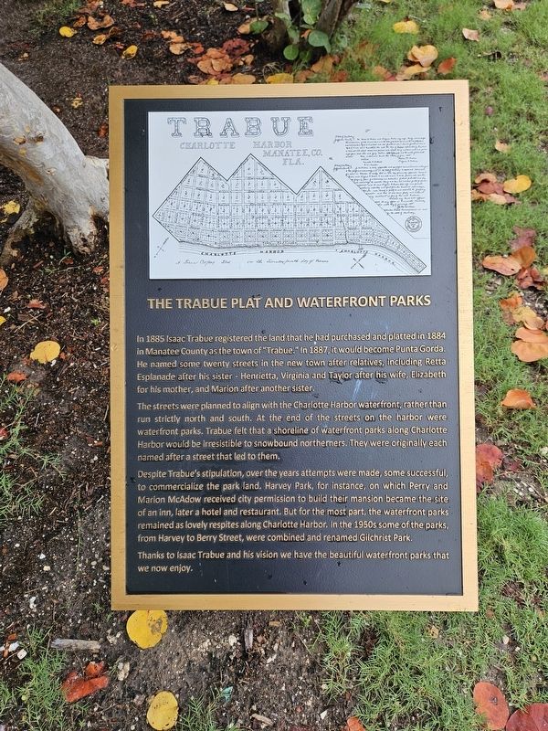 The Trabue Plat and Waterfront Parks Marker image. Click for full size.