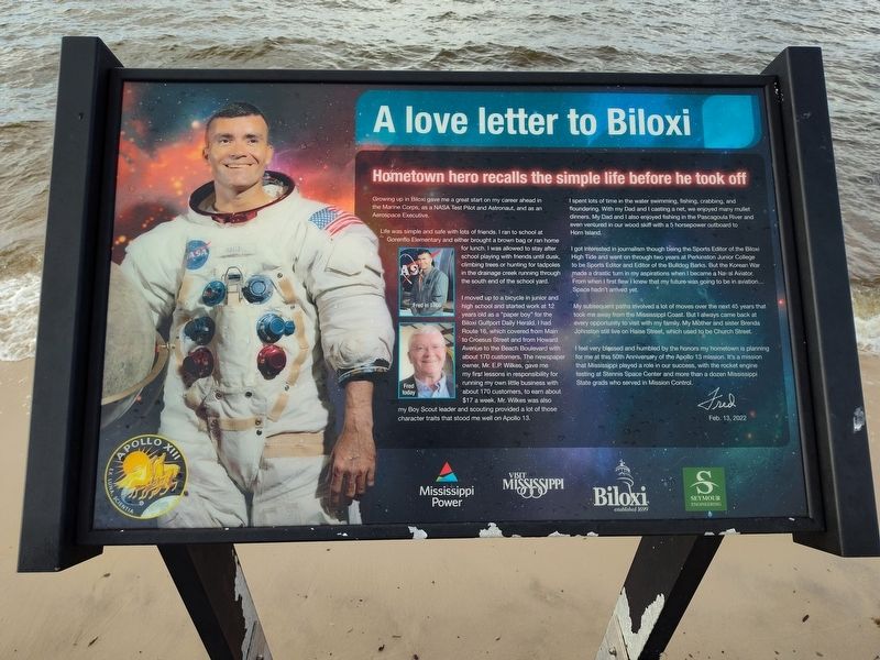 A love letter to Biloxi Marker image. Click for full size.