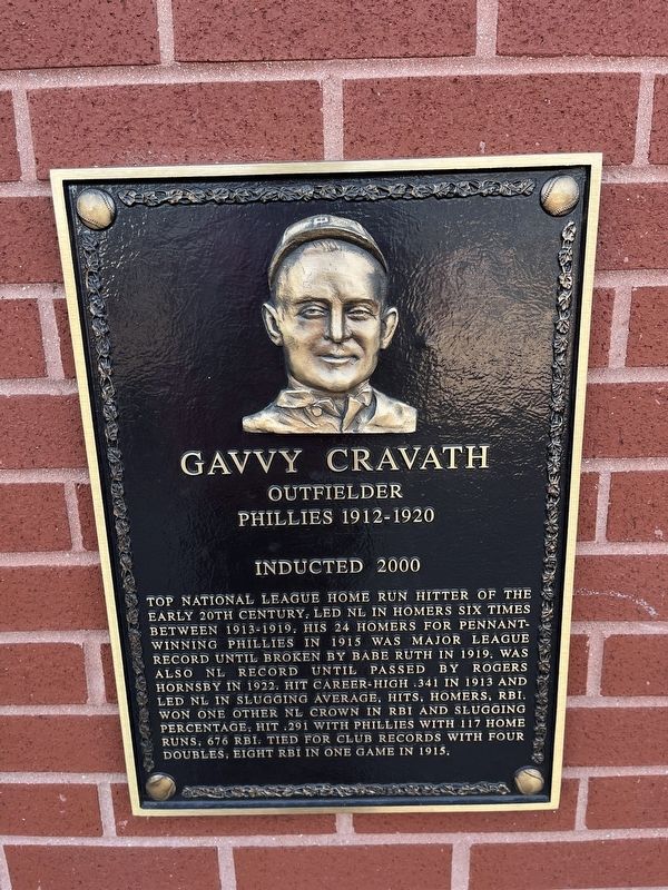 Gavvy Cravath Marker image. Click for full size.