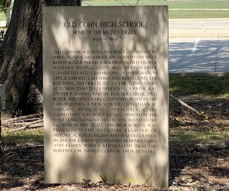 Old Cohn High School Marker image. Click for full size.