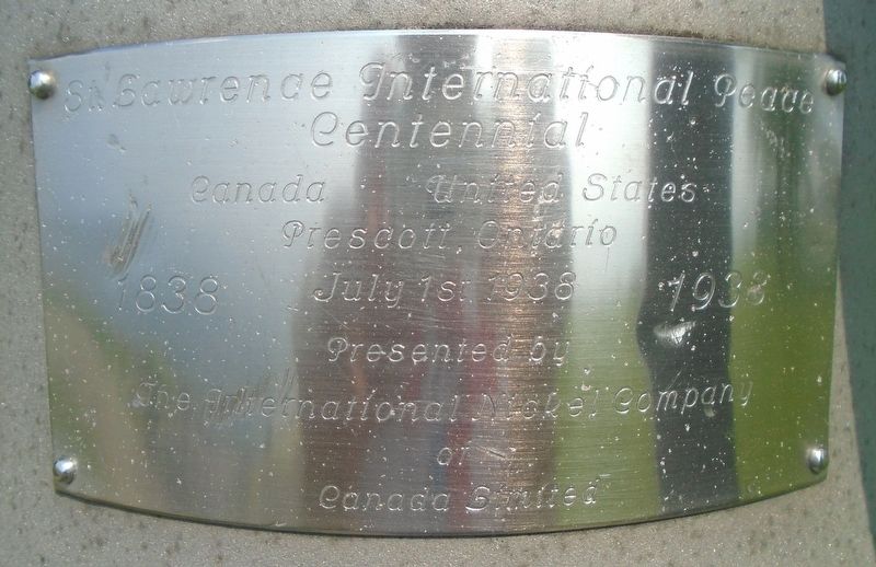 St. Lawrence International Peace Centennial Marker image. Click for full size.