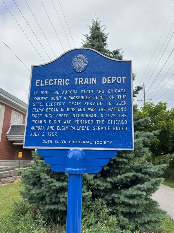 Electric Train Depot Marker image. Click for full size.