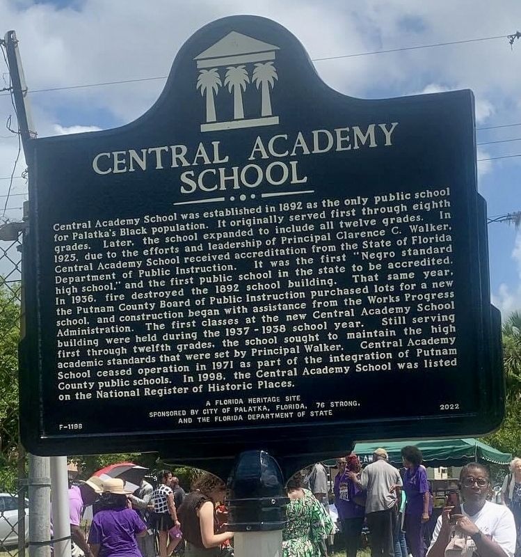 Central Academy School Marker image. Click for full size.