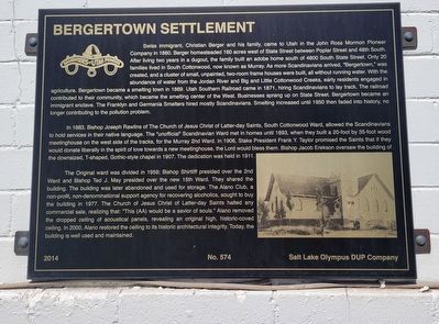 Bergertown Settlement Marker image. Click for full size.