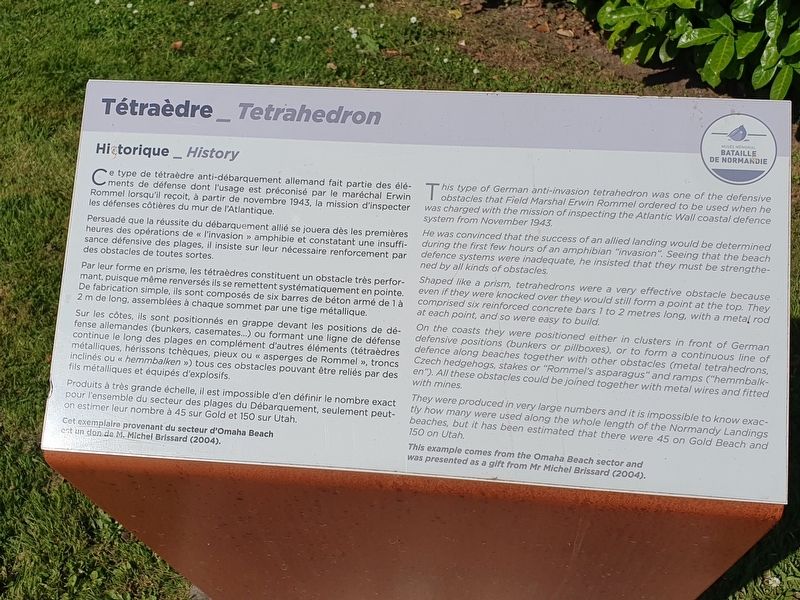 Tetrahedron Marker image. Click for full size.