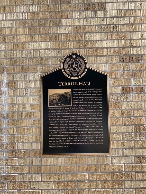 Terrill Hall Marker image. Click for full size.
