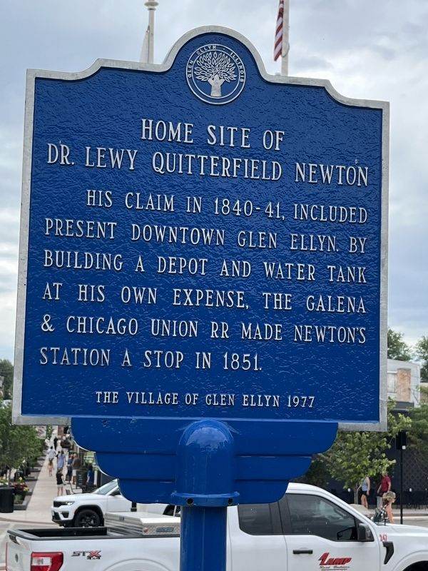 Home Site of Dr. Lewy Quitterfeild Newton Marker image. Click for full size.