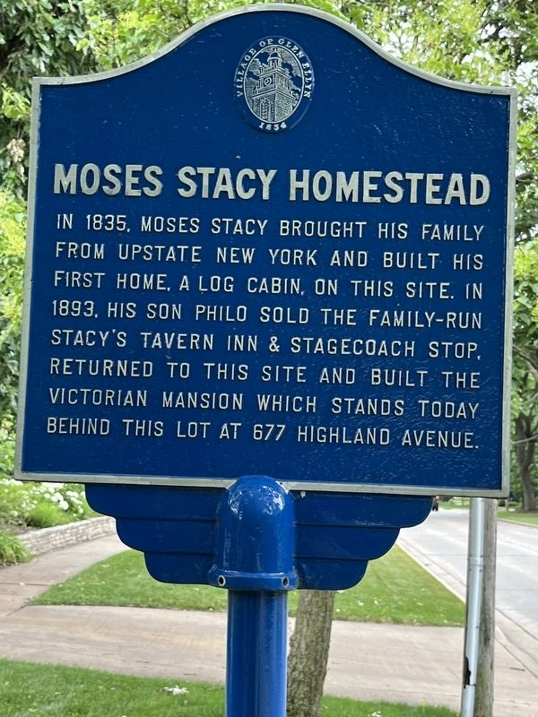 Moses Stacy Homestead Marker image. Click for full size.