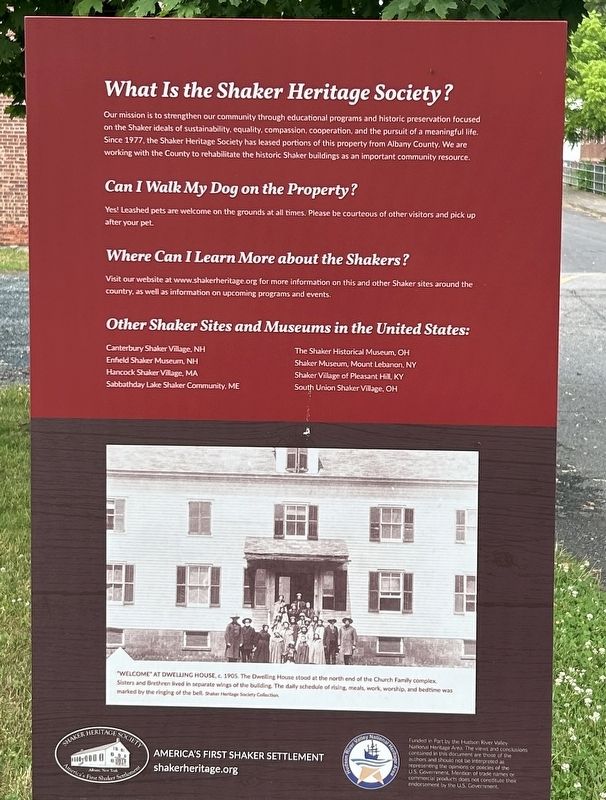 What Is The Shaker Heritage Society? side of marker image. Click for full size.