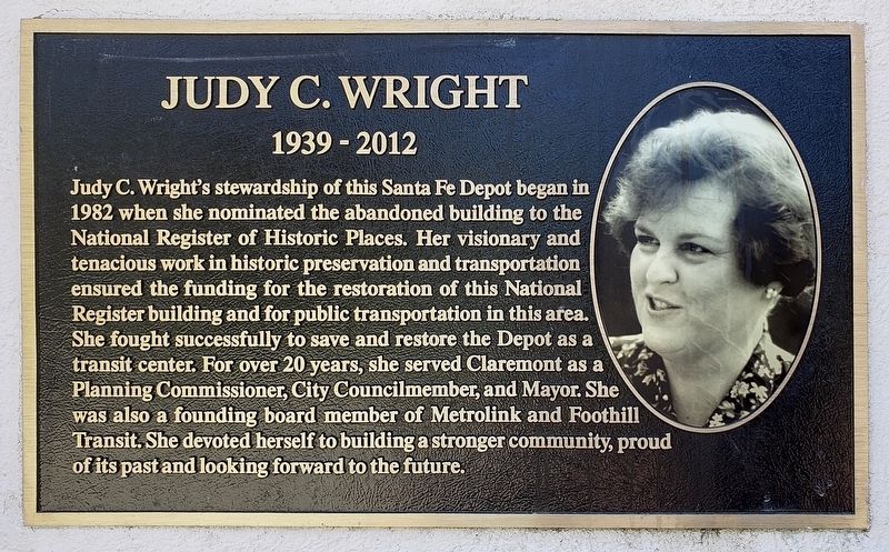 Judy C. Wright Marker image. Click for full size.