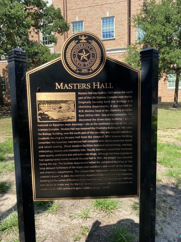 Masters Hall Marker image. Click for full size.