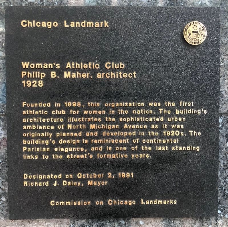 Woman's Athletic Club Marker image. Click for full size.