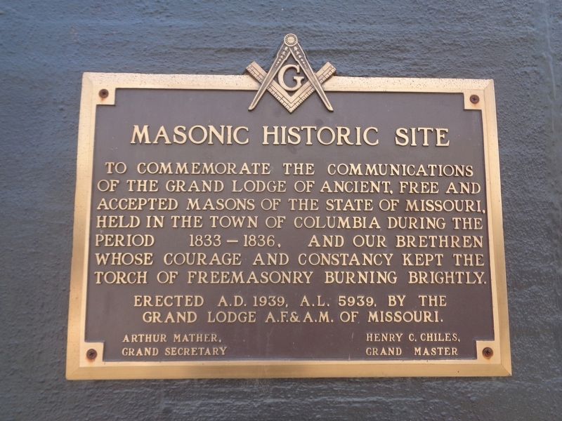 Masonic Historic Site Marker image. Click for full size.