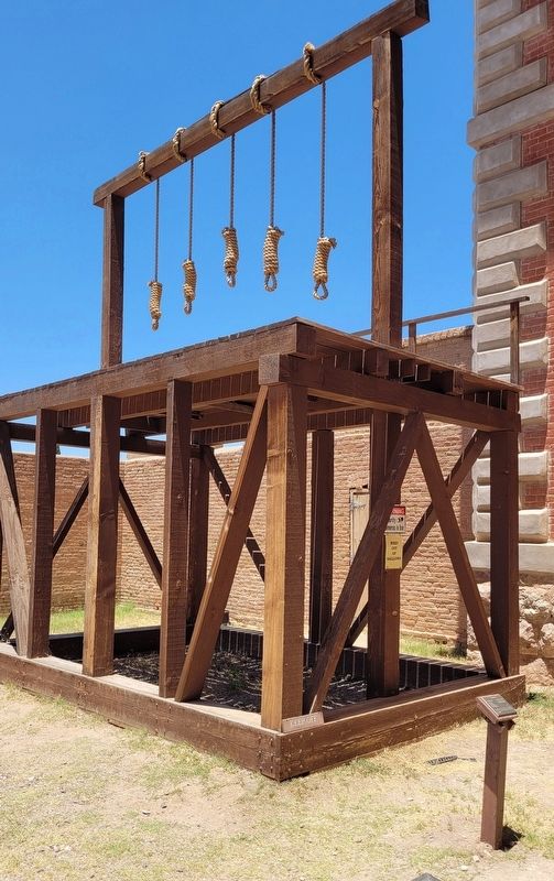 The reconstructed gallows and Marker image. Click for full size.
