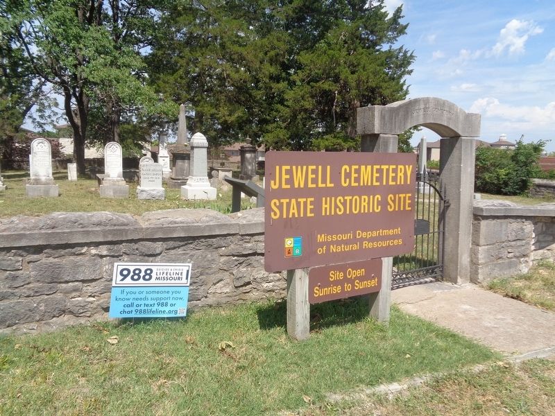 Jewell Cemetery State Historic Site Marker image. Click for full size.