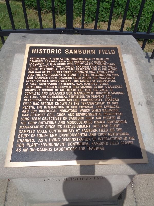 Historic Sanborn Field Marker image. Click for full size.