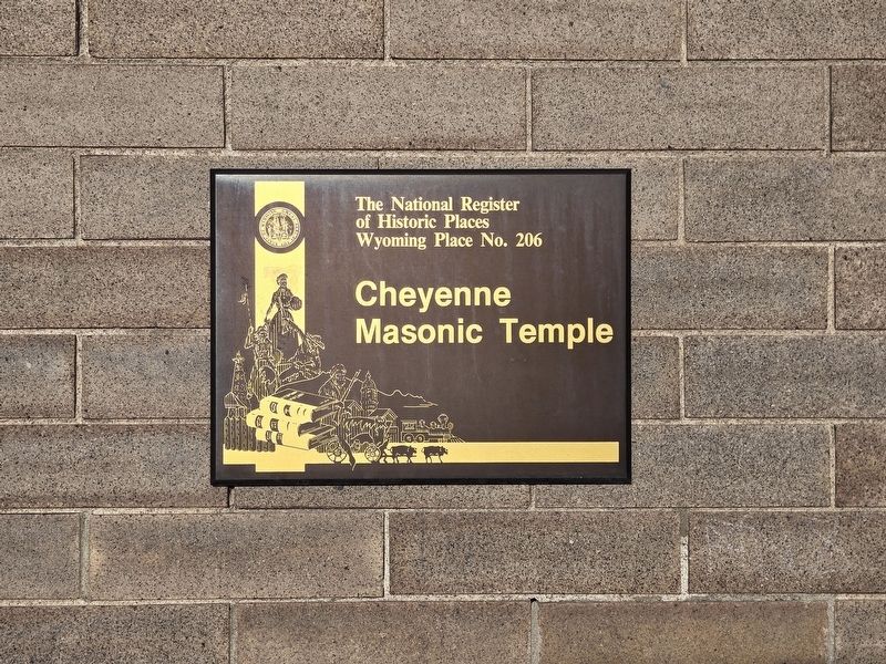 Cheyenne Masonic Temple Marker image. Click for full size.