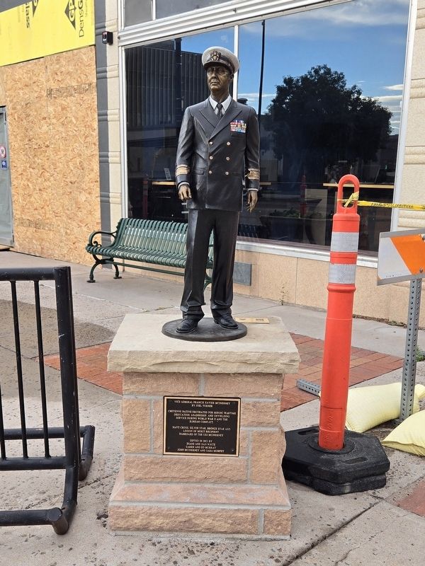 Vice Admiral Francis Xavier McInerney marker and statue image. Click for full size.