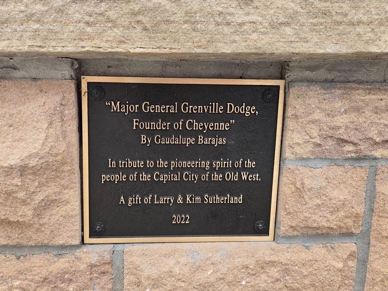 Major General Grenville Dodge, Founder of Cheyenne Marker image. Click for full size.
