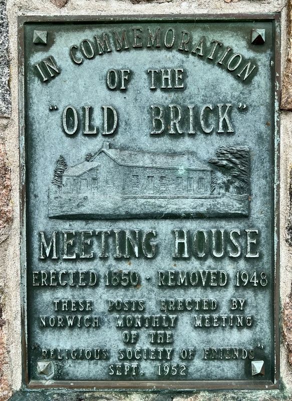 The Old Brick Meetinghouse Marker image. Click for full size.