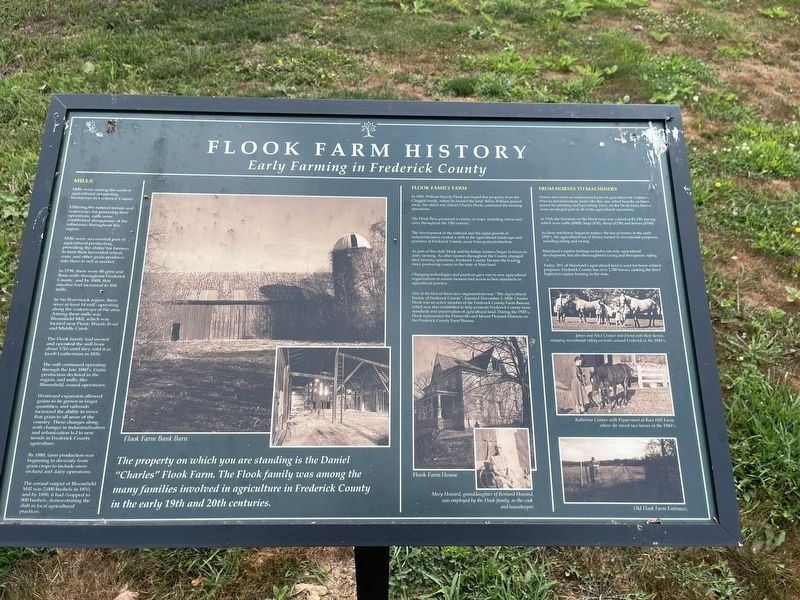 Flook Farm History Marker image. Click for full size.