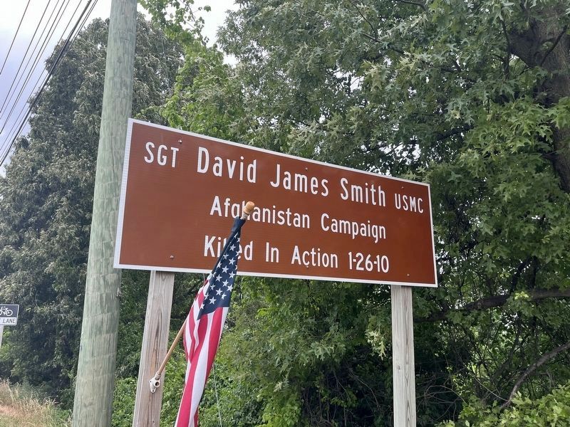 SGT David James Smith USMC Marker image. Click for full size.