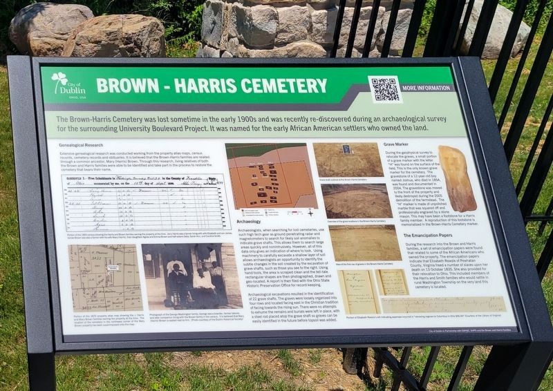 Brown-Harris Cemetery Marker image. Click for full size.