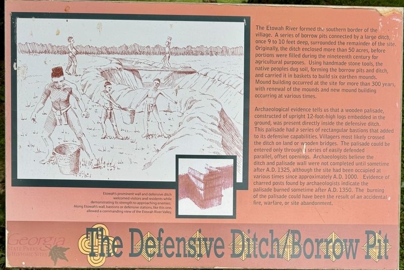 The Defensive Ditch/Borrow Pit Marker image. Click for full size.