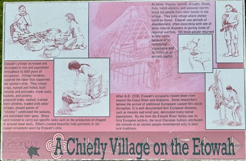 A Chiefly Village on the Etowah Marker image. Click for full size.