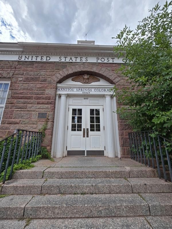 Manitou Springs Post Office entrance. Click for full size. Manitou Springs Post Office entrance image. Click for full size.