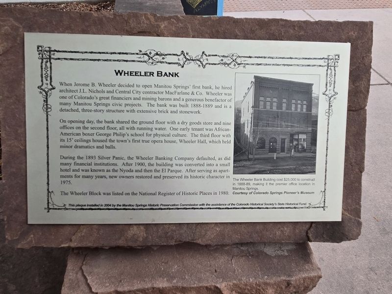 Wheeler Bank Marker. Click for full size. Wheeler Bank Marker image. Click for full size.