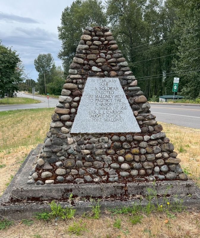 Puyallup River Crossing Marker - View from east. Click for full size. Puyallup River Crossing Marker - View from east image. Click for full size.