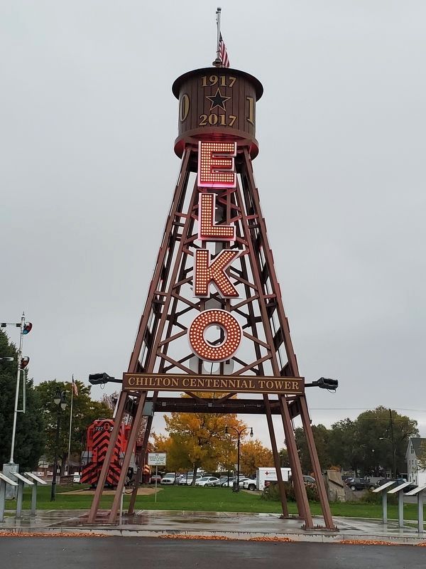 Elko Centennial Tower, Entertainment marker is to the right. Click for full size. Elko Centennial Tower, Entertainment marker is to the right image. Click for full size.