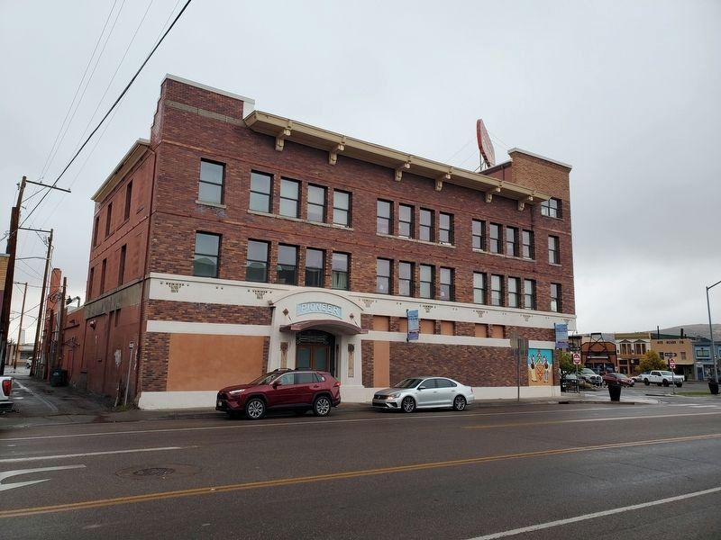 Full view of Pioneer Saloon and Hotel Building. Click for full size. Full view of Pioneer Saloon and Hotel Building image. Click for full size.