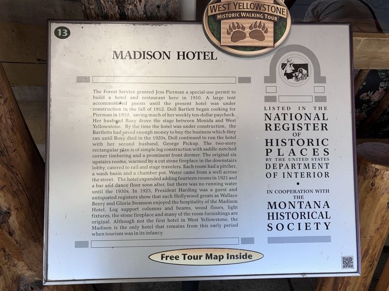 Madison Hotel Marker. Click for full size. Madison Hotel Marker image. Click for full size.
