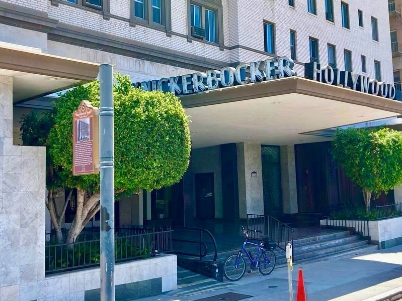 Knickerbocker Hotel and Marker. Click for full size. Knickerbocker Hotel and Marker image. Click for full size.