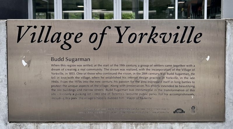 Yorkville Village Marker. Click for full size. Yorkville Village Marker image. Click for full size.