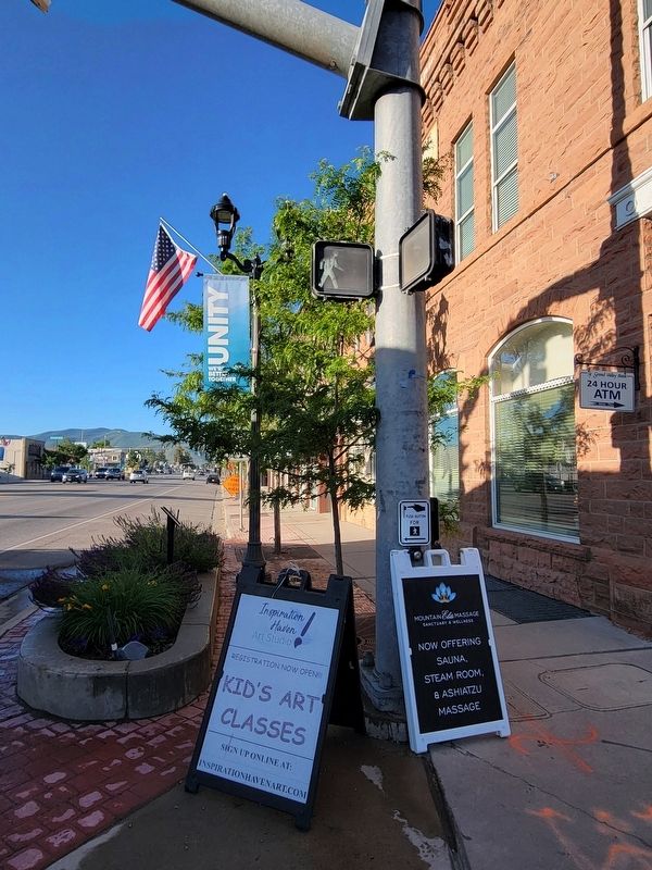 Heber Bank Block Building Marker. Click for full size. Heber Bank Block Building Marker image. Click for full size.