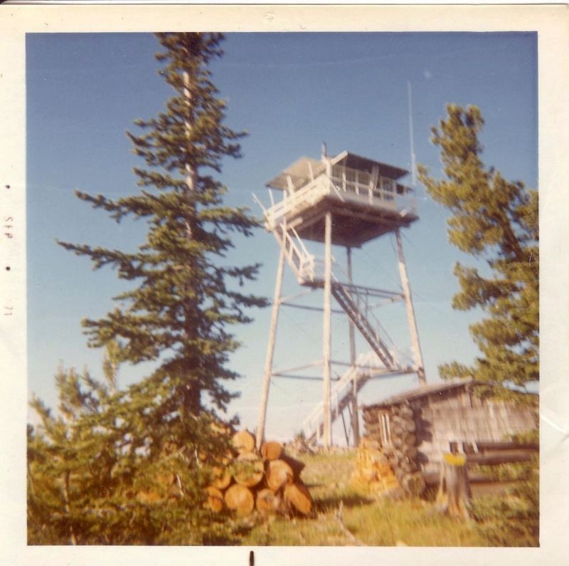 Sliderock Lookout Tower Marker 1971. Click for full size. Sliderock Lookout Tower Marker 1971 image. Click for full size.