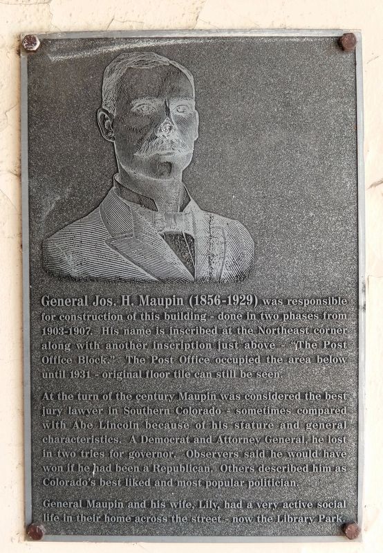 General Jos. H. Maupin Marker. Click for full size. General Jos. H. Maupin Marker image. Click for full size.
